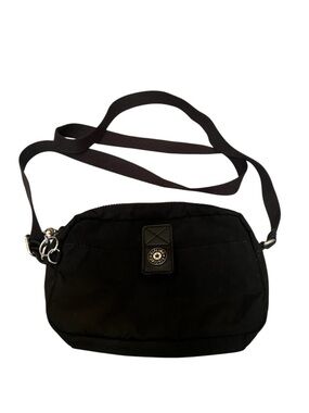 Kipling Black Nylon Crossbody Bag Shoulder Purse Monkey Charm Adjustable Strap